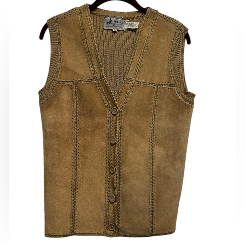 Vintage Genuine Leather Vest by Joyce XL